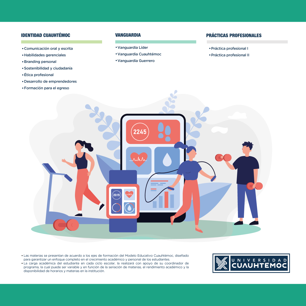 El plan de estudios de la licenciatura en Cultura Fisica se adapta a las necesidades actuales del campo laboral. Es único e innovador.
